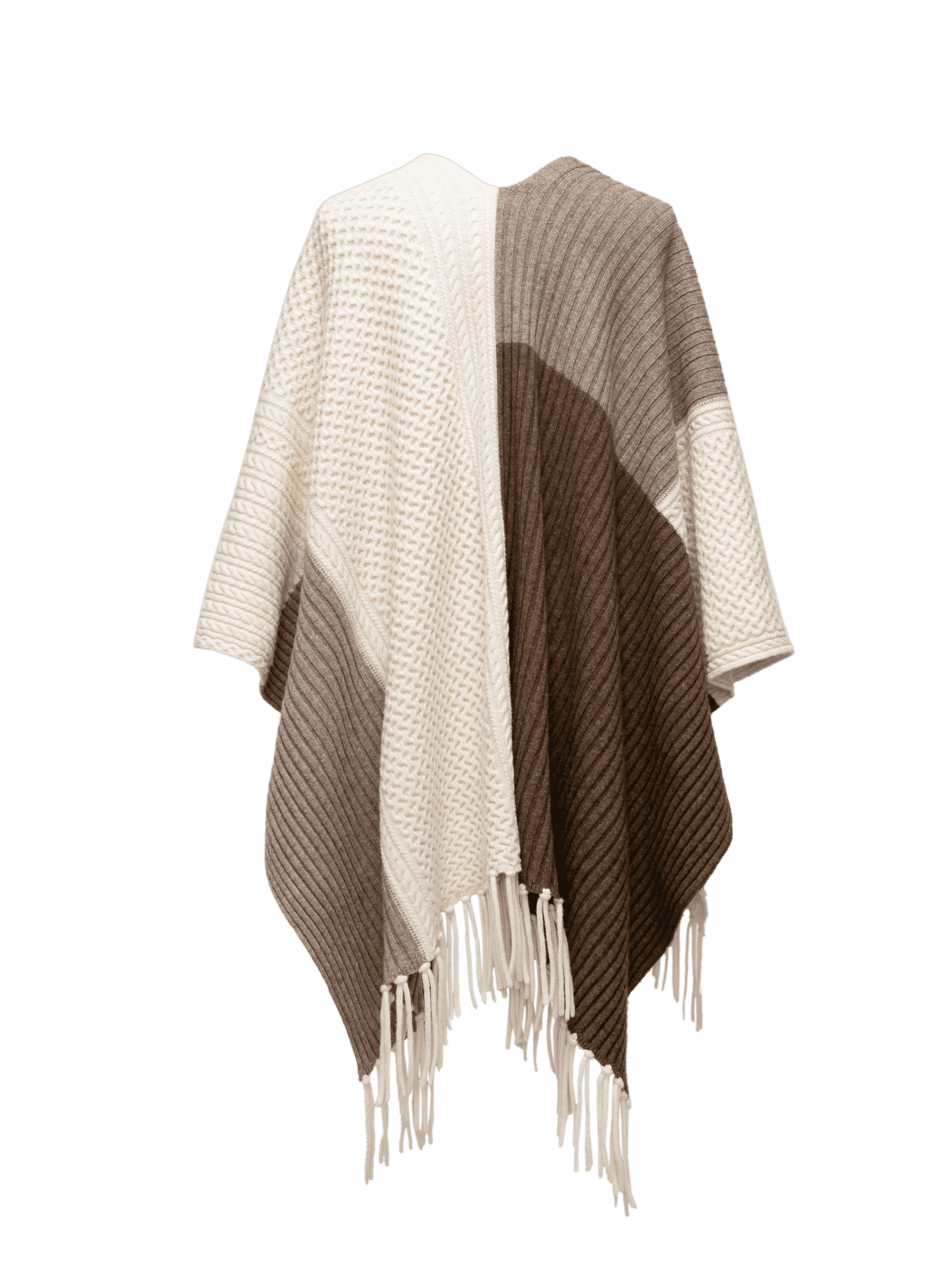 Printed Shawl | Beige/Brown