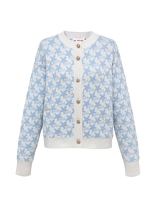 Wool Knit Cardigan | Blue
