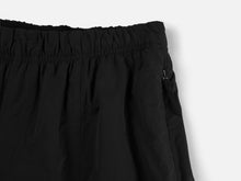 Technical Brushed Nylon Straight-Leg Wide-Leg Pants | Black