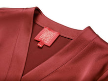 Waist-Defining Coat | Wine Red