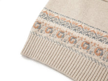 Wool Cashmere Jacquard Cardigan | Khaki