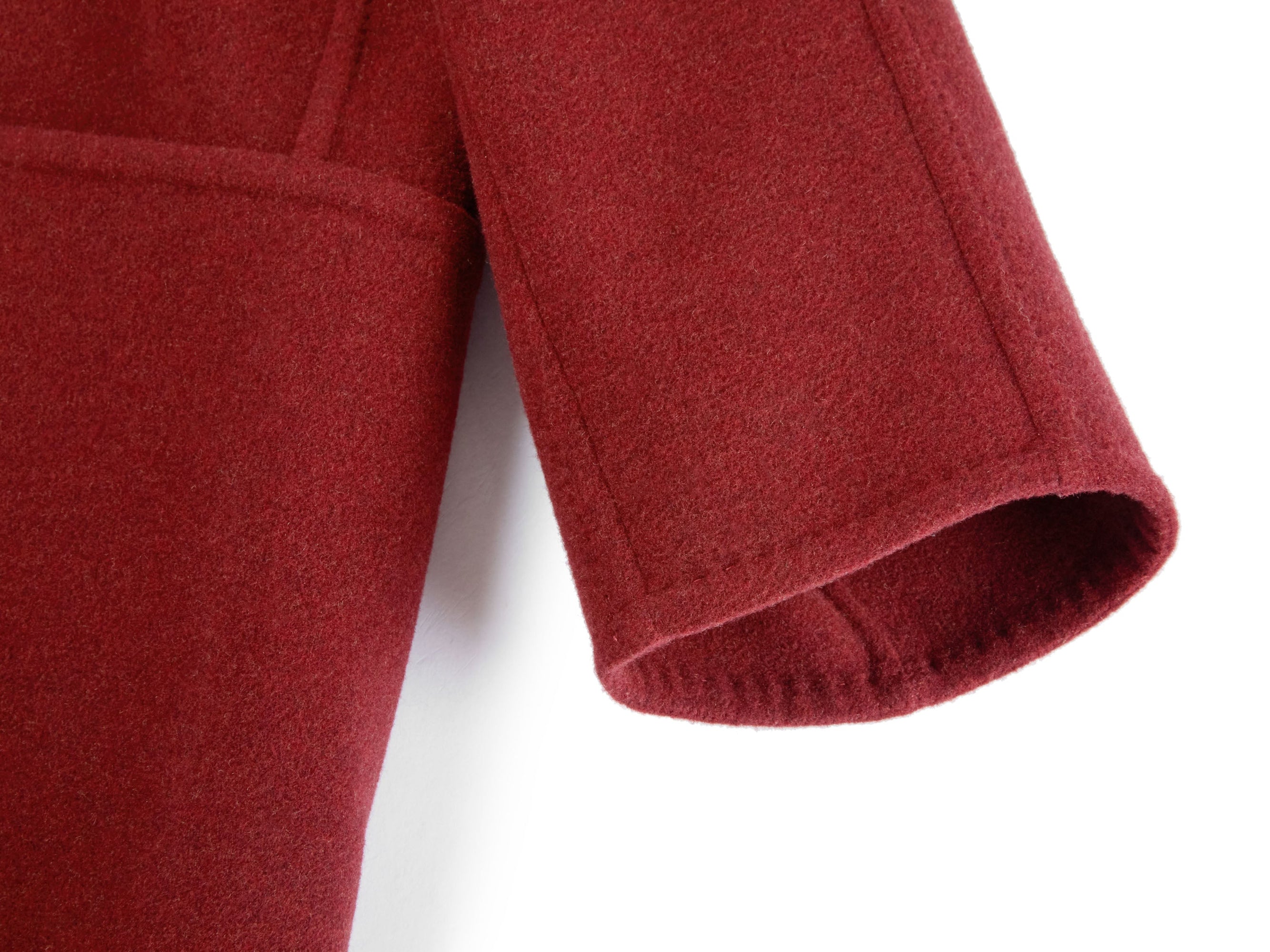 Wool-Blend Long Cardigan | Deep Red