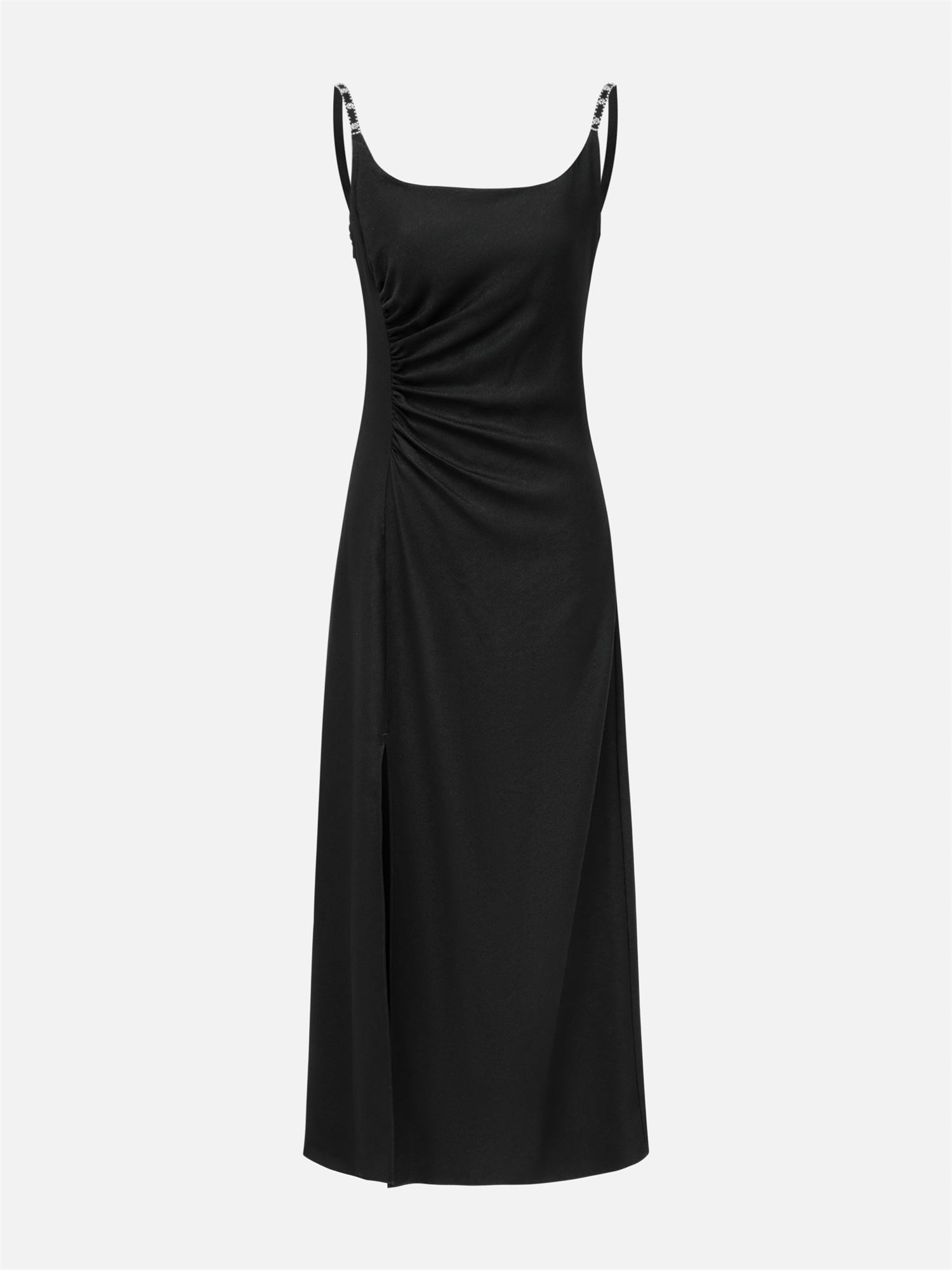 Midi Camisole Squarneck Dress | Black