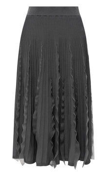 Eyelash Lace Mini Skirt | Grey