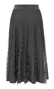 Eyelash Lace Mini Skirt | Grey