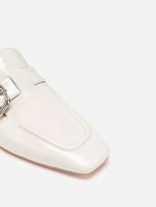 Low-heeled Muller Slippers | Grey
