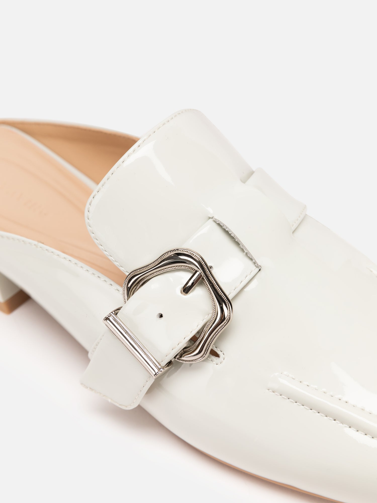 Low-heeled Muller Slippers | Grey