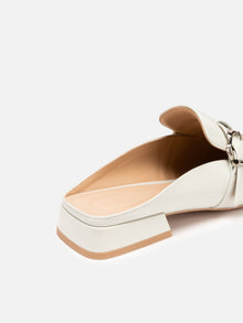 Low-heeled Muller Slippers | Grey