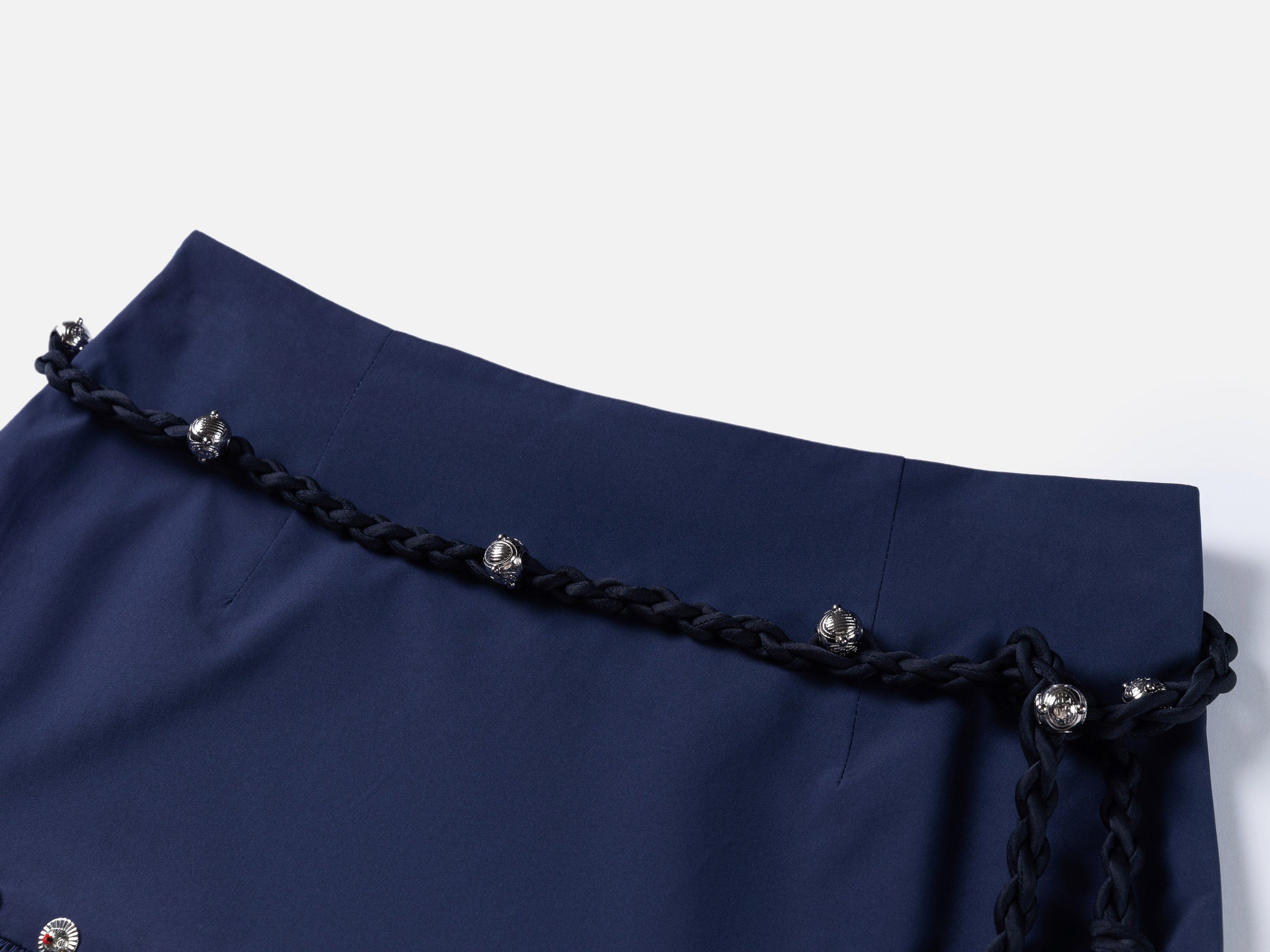Ethnic Polyester Skirt | Navy