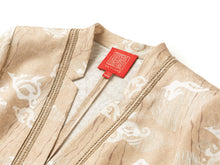 Silk Straight-Shoulder Blazer | Khaki
