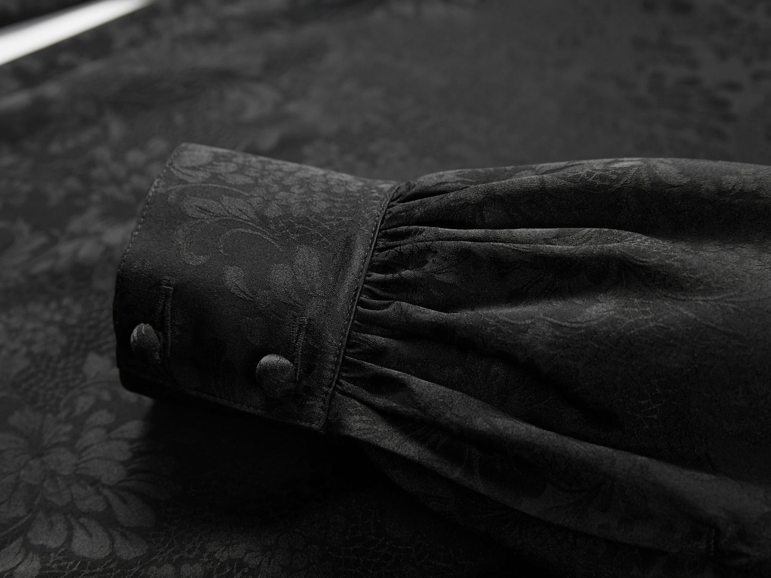 Silk Jacquard Shirt | Black