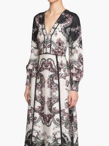 Garden of Eve Corded Twill Midi Dress | Green Multi