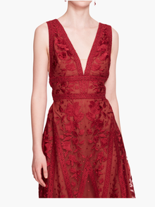 Spear Garden Midi Dress | Scarlet