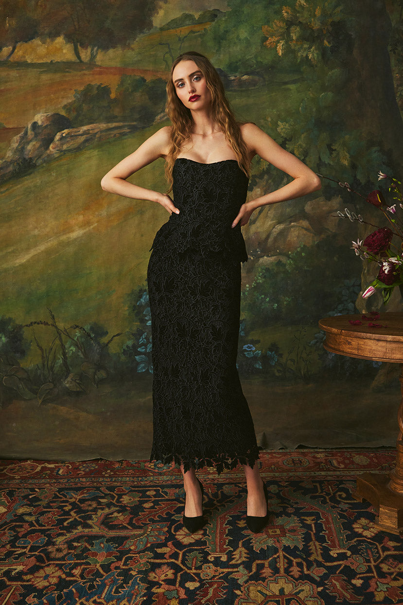 Martin Top | Black Velvet Lace