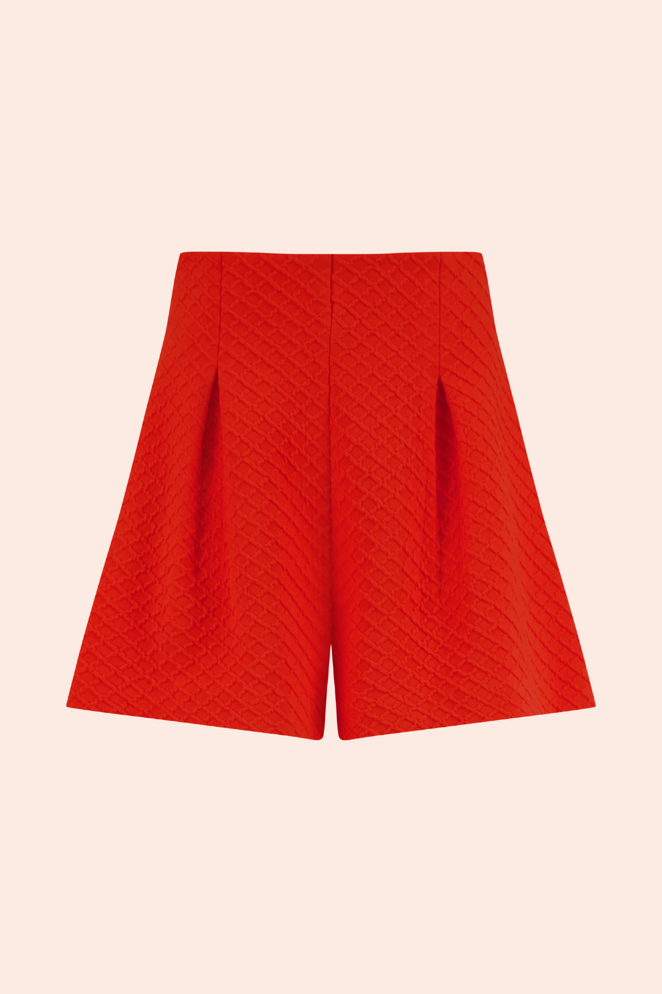 Textured Jersey Short | Vermillion