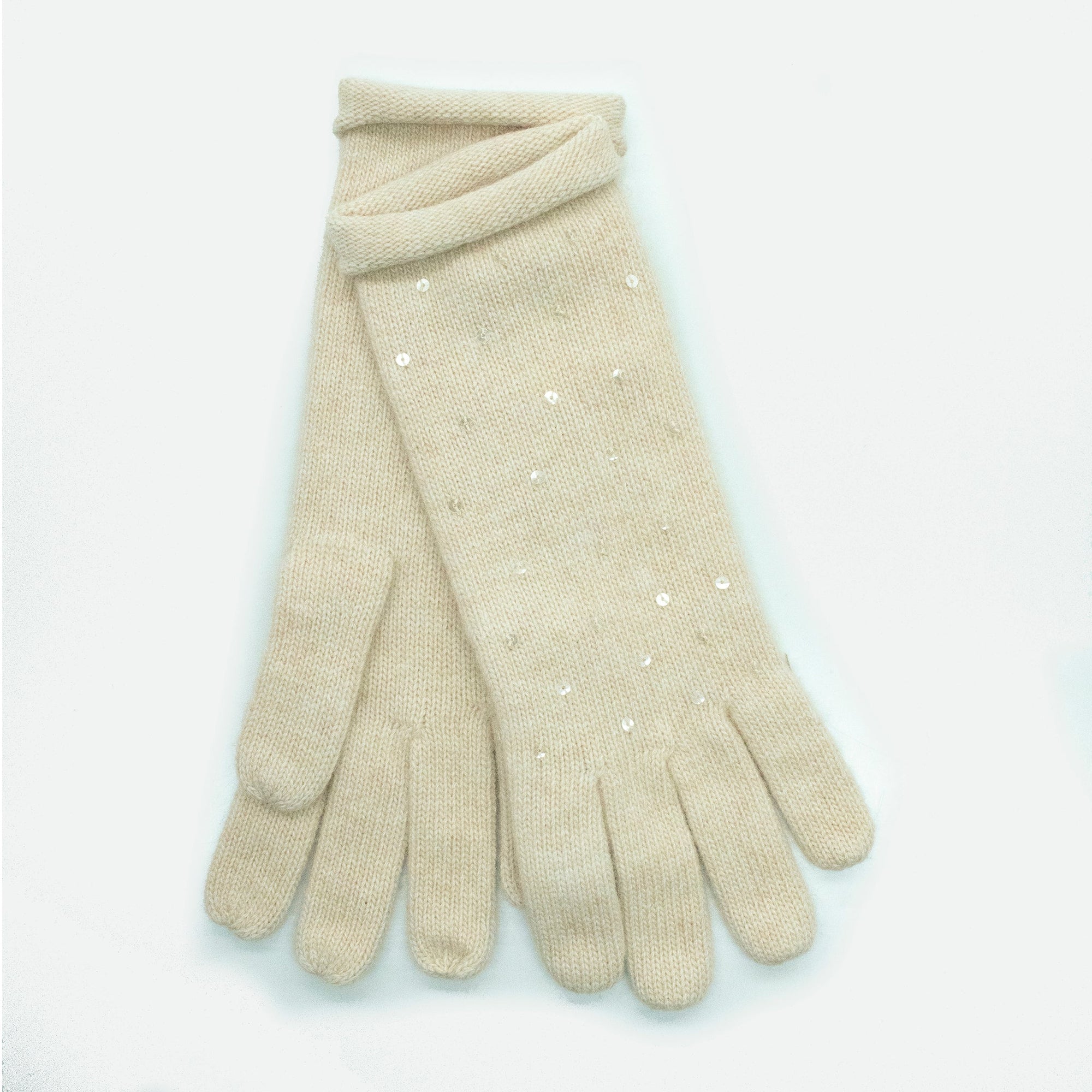 Gloves With Sequins | Oatmeal