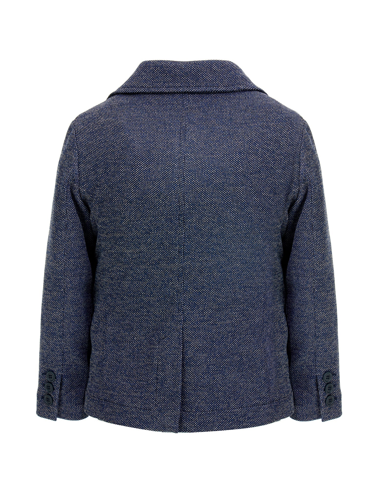 Boys | Knitted Jacket With Pocket Square | Blue/Cream