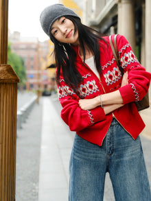 Wool Yak Wool Sweater | Red