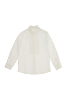 Boys | Plastron Poplin Shirt | White