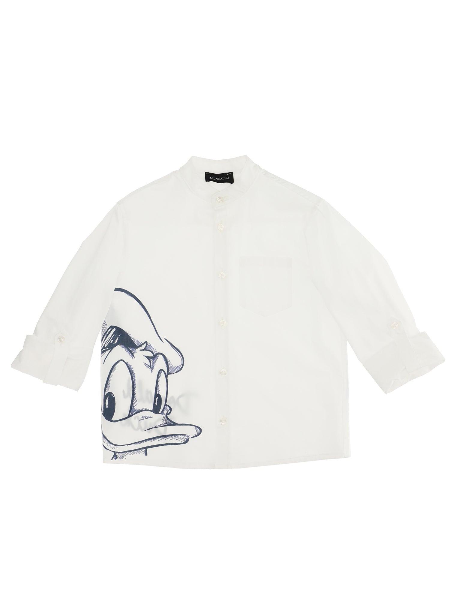 Boys | Poplin Shirt W/Print | White