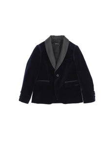 Boys | Embroidered Tuxedo Jacket | Blue/Black
