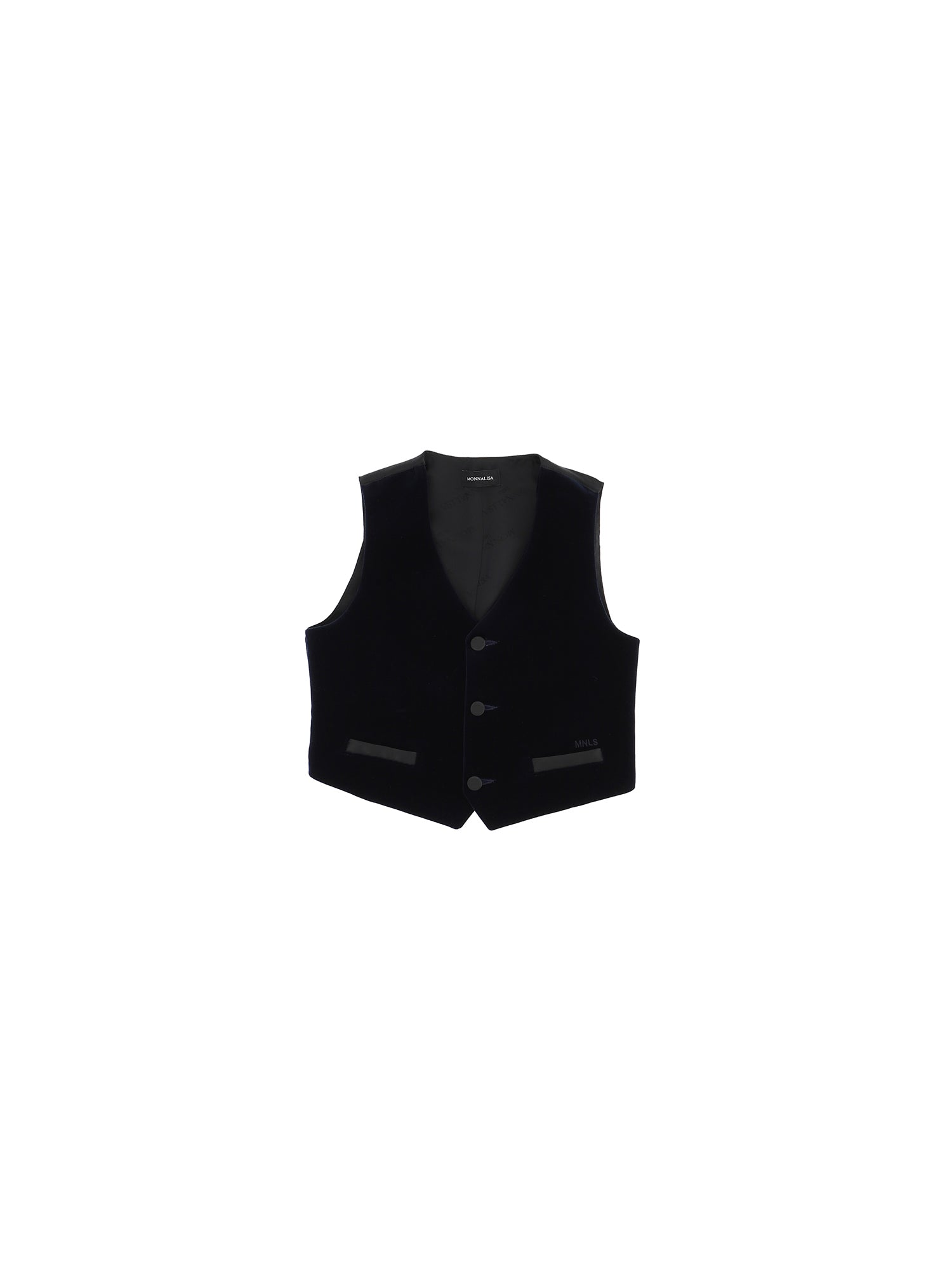 Boys | Velvet Tuxedo Vest | Blue/Black