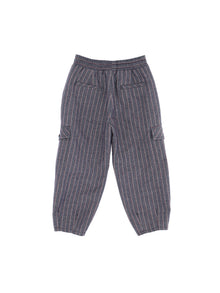 Boys | Pinstripe Denim Trousers | Stone Denim Blue