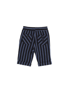 Boys | Striped Piquet Bermuda Shorts | Blue/Air Force Blue