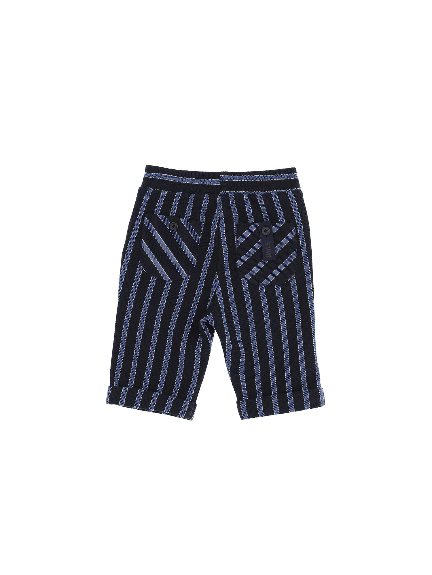 Boys | Striped Piquet Bermuda Shorts | Blue/Air Force Blue