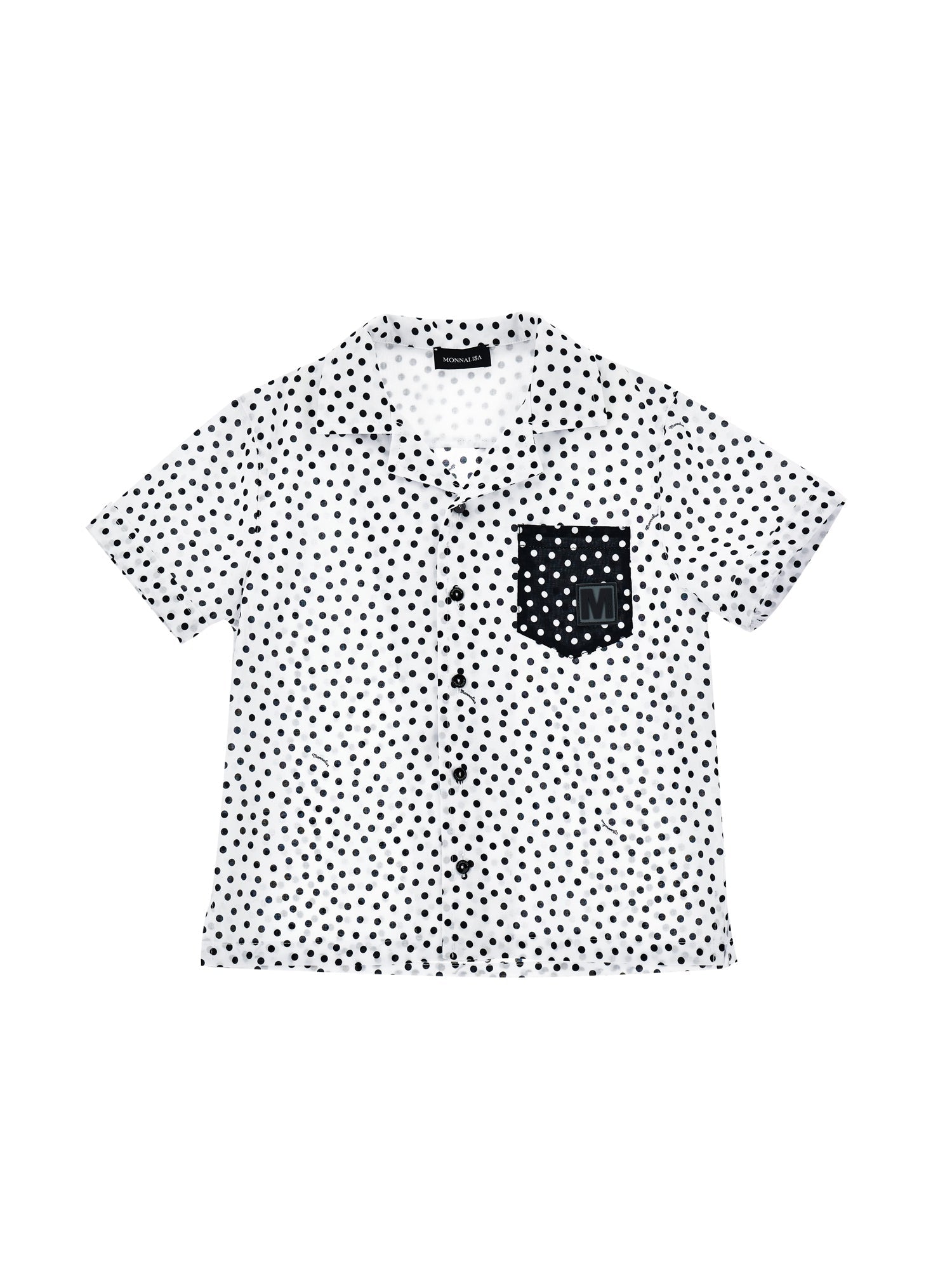 Boys | Muslin Shirt With Pocket | White/Black