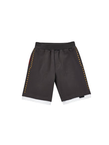 Boys | Fleece Bermuda Shorts With Studs | Anthracite Grey