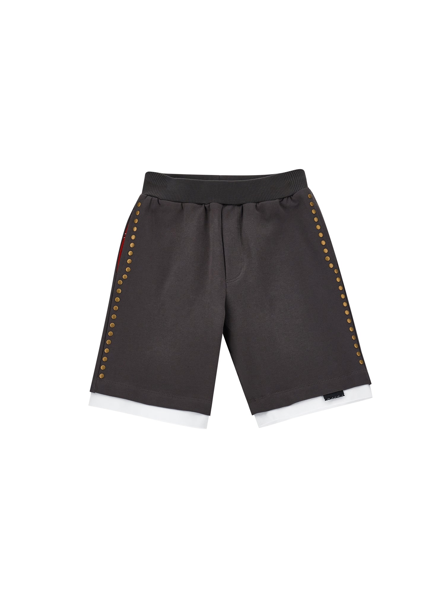 Boys | Fleece Bermuda Shorts With Studs | Anthracite Grey