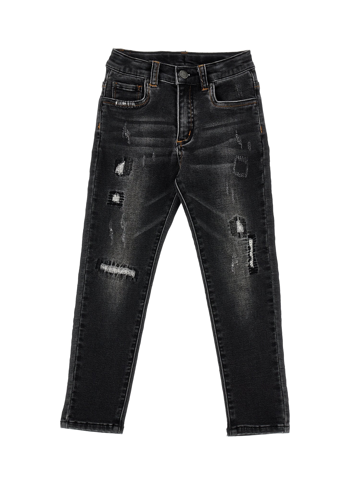Boys | Denim Trousers With Worn Effect | Black