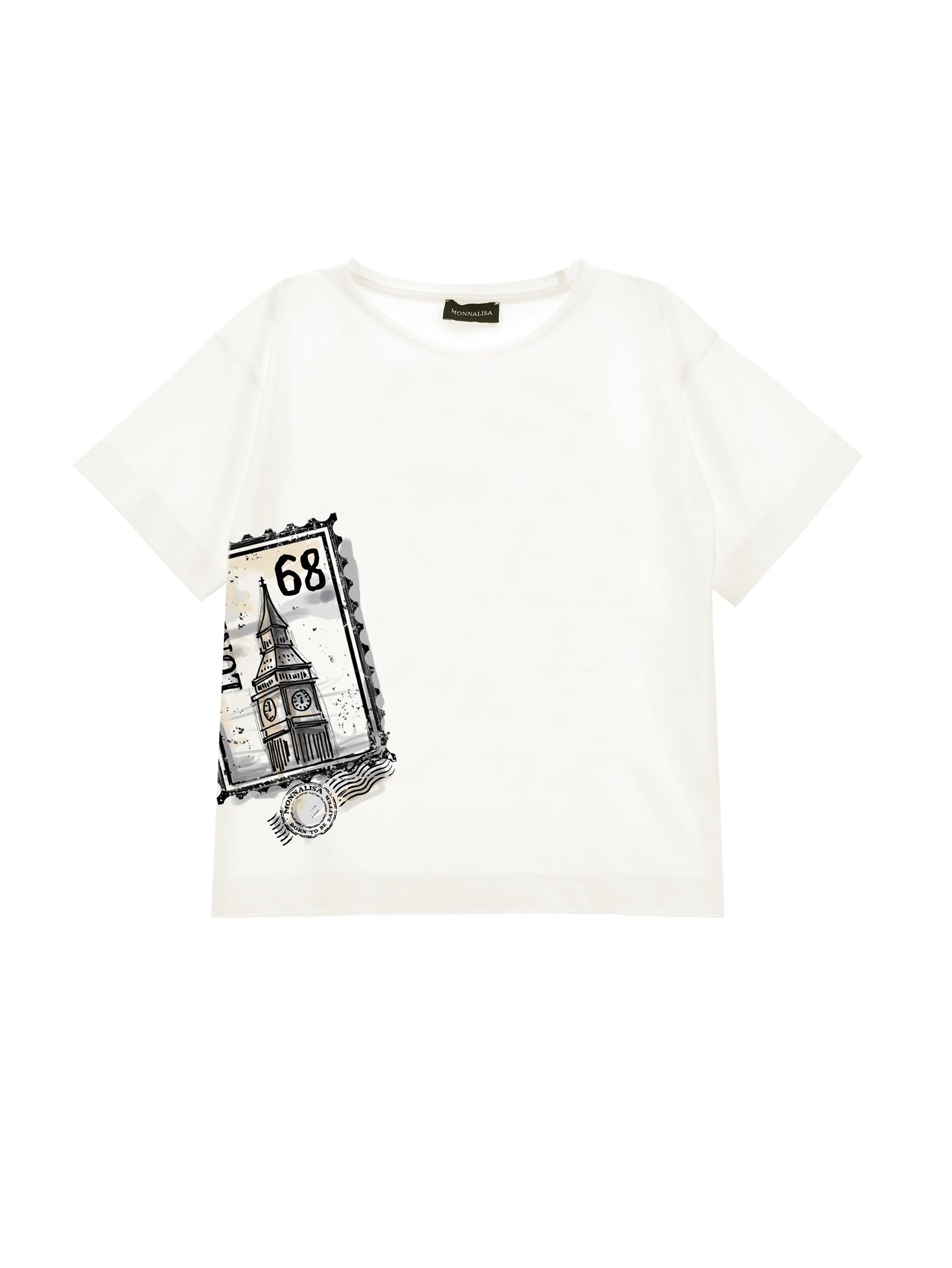 Boys | London Print Cotton T-Shirt | Cream