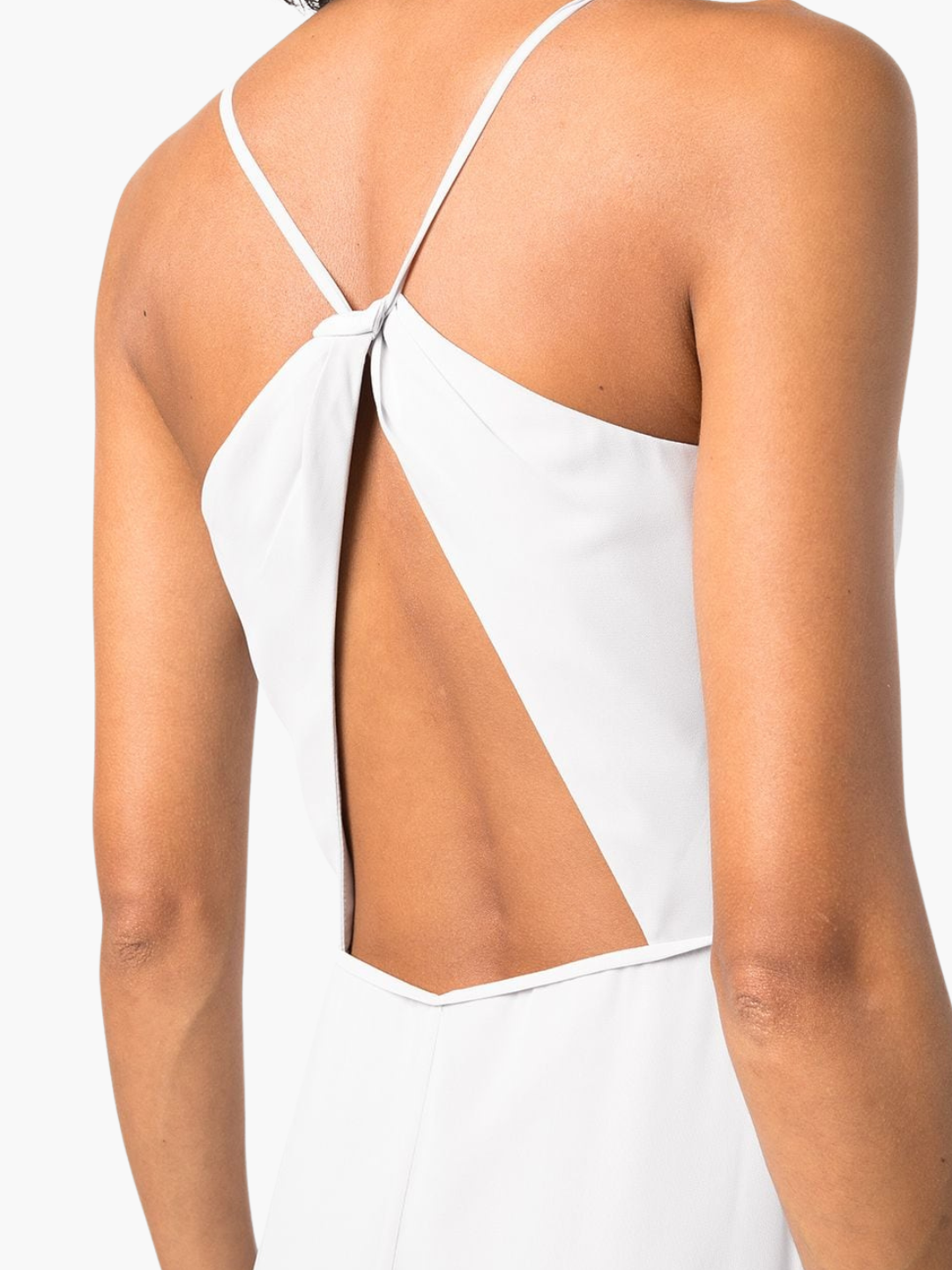 Sessa V-Neck Drape Gown | Dove Grey