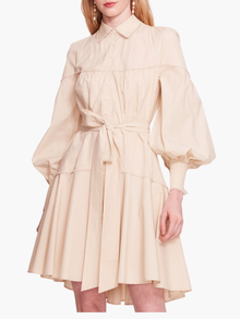 Poplin Mini Shirt Dress | Sand