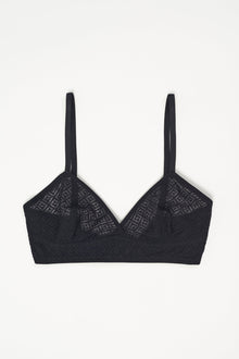 Betty Triangle Soft Bra | Black