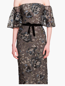 Climbing Vines Gown | Black/Blue
