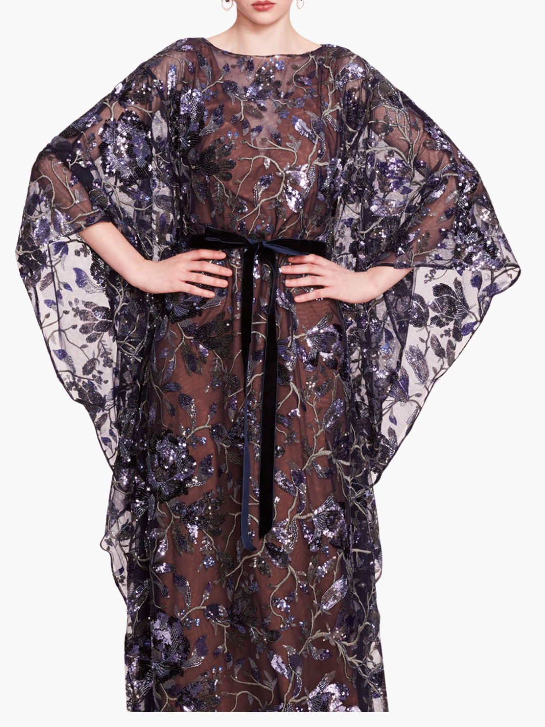 Climbing Vines Kaftan Gown | Crystal Ocean