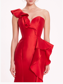 Silk Mikado Gown | Red