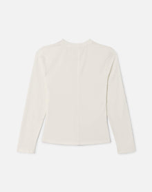 Womens | Quarter Sleeve Slim Tee | Vintage White