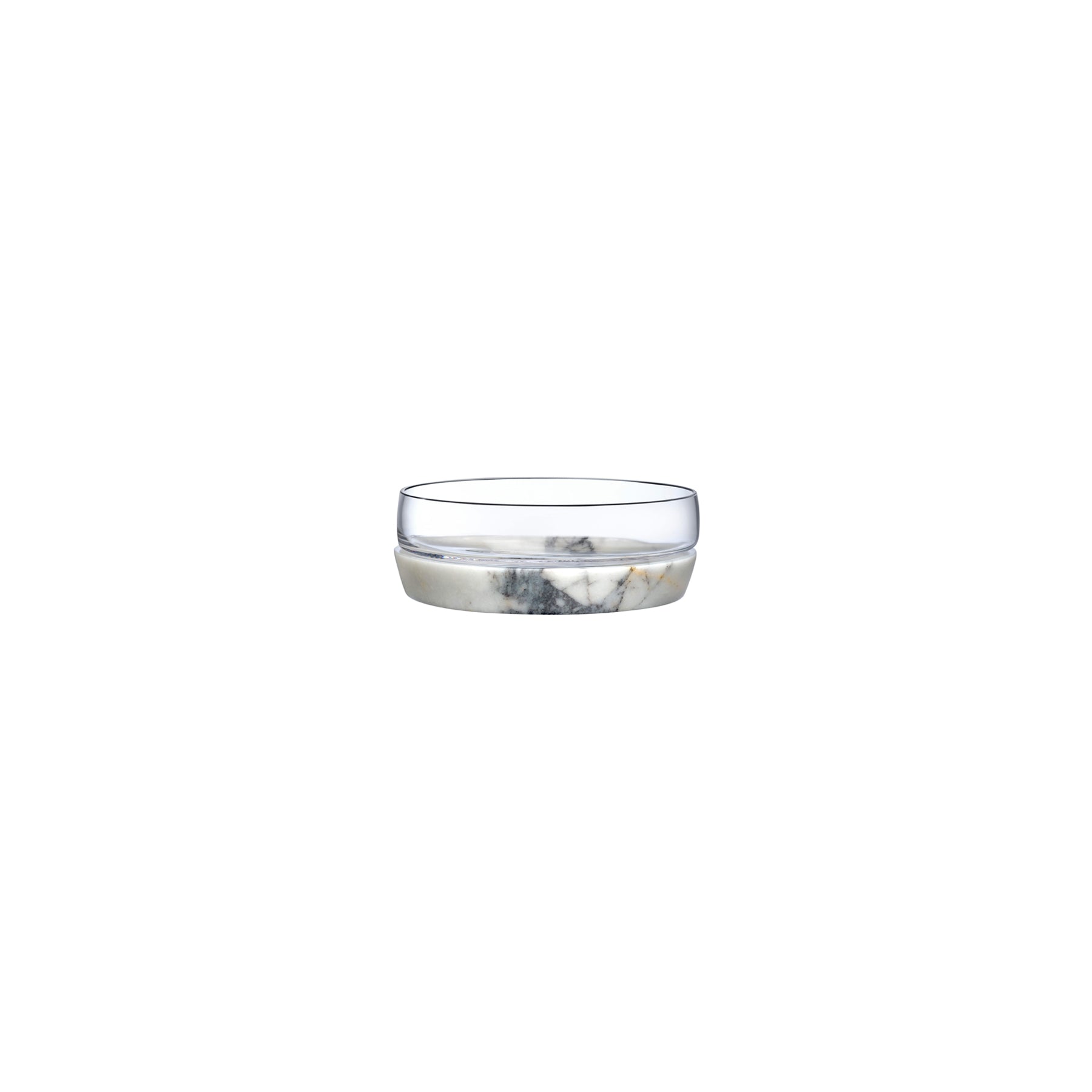 Chill Bowl With Marble Base - Medium | Clear Crystal/Marble