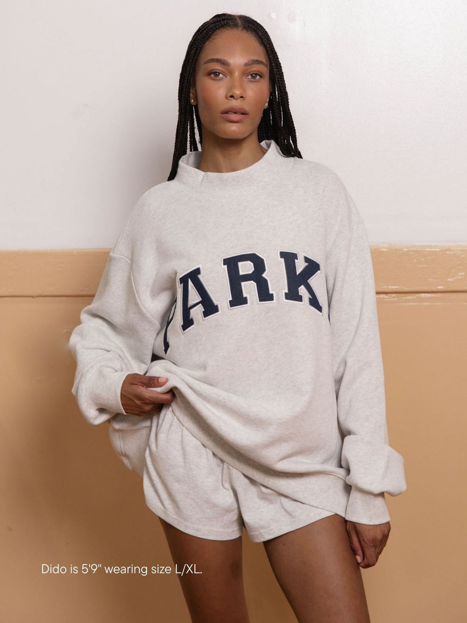 heather grey + white