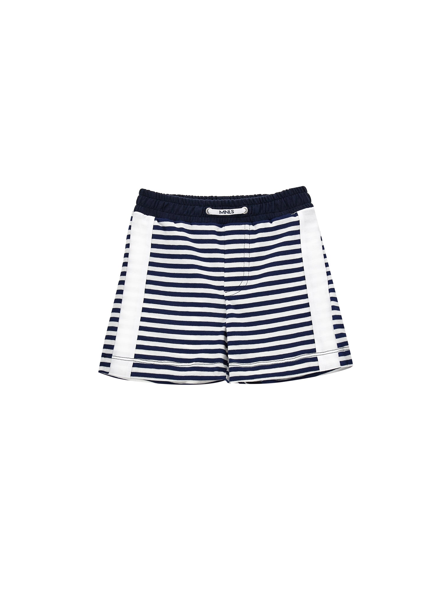 Boys | Jersey Stripe Bermuda Shorts | White/Blue