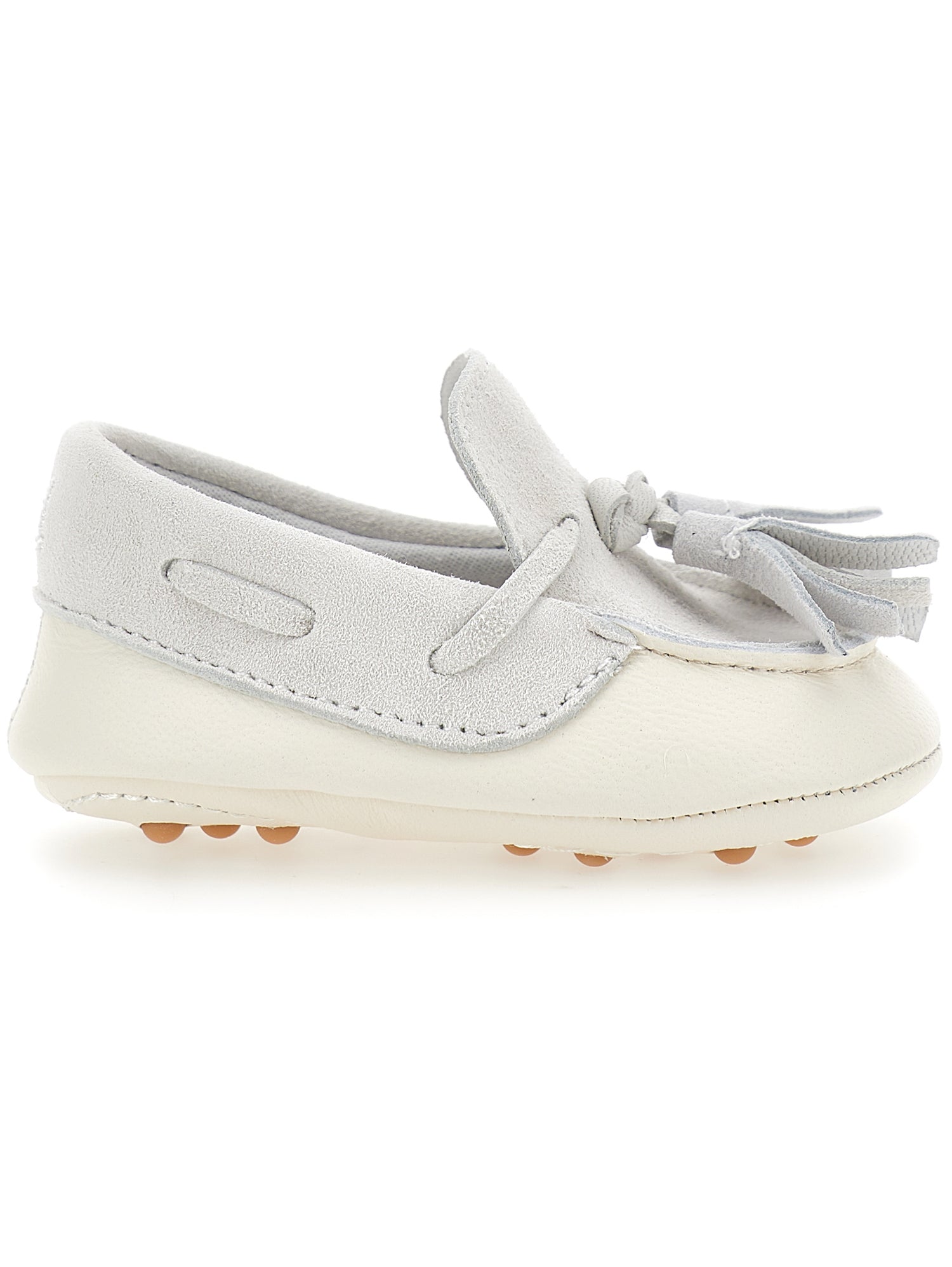 Boys | Coated Fabric Moccasin Shoes | Cream