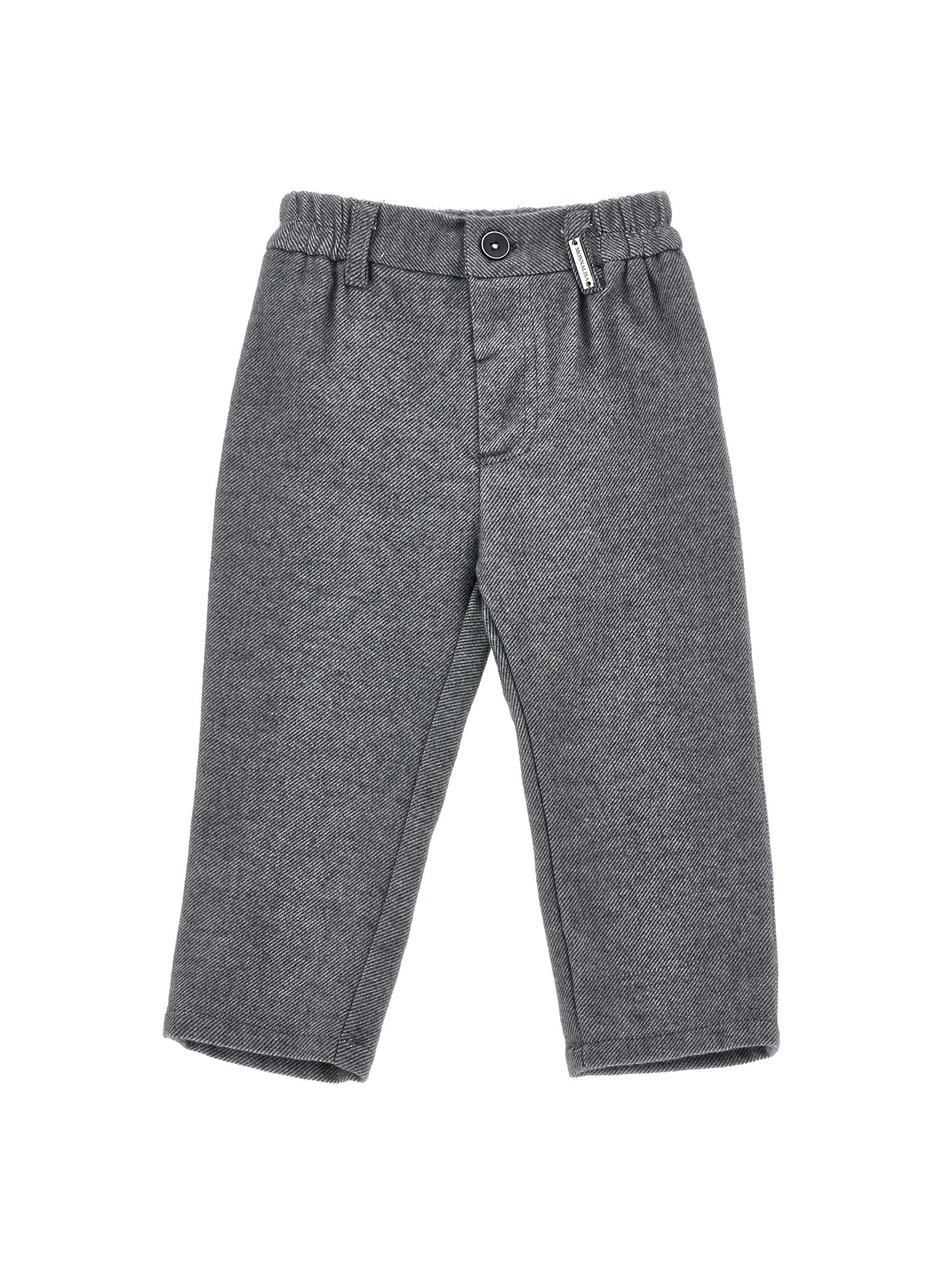 Boys | Soft Flannel Trousers | Grey/Cream