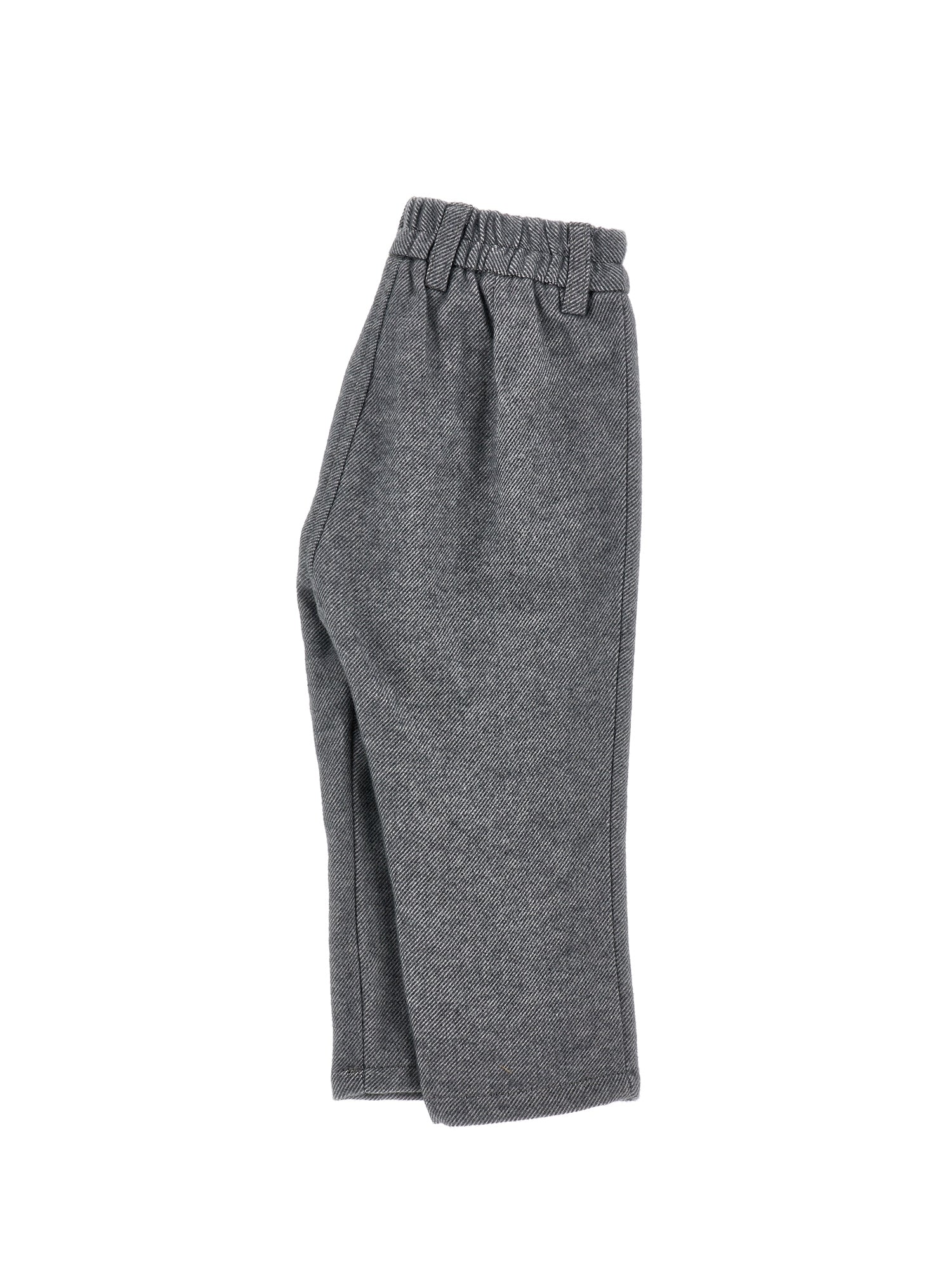 Boys | Soft Flannel Trousers | Grey/Cream