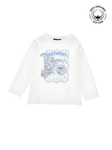 Boys | Organic Cotton Dumbo Print T-Shirt | Cream