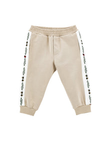 Boys | Jogger Pants With Sweatband | Ecru/White