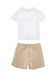 Boys | Set T-Shirt With Bermuda Shorts | White/Ecru